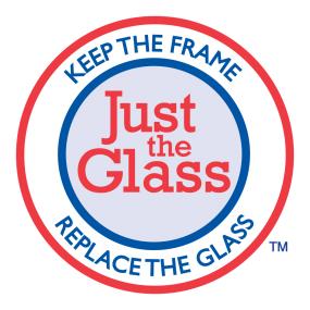 Keep the frame, replace the glass.